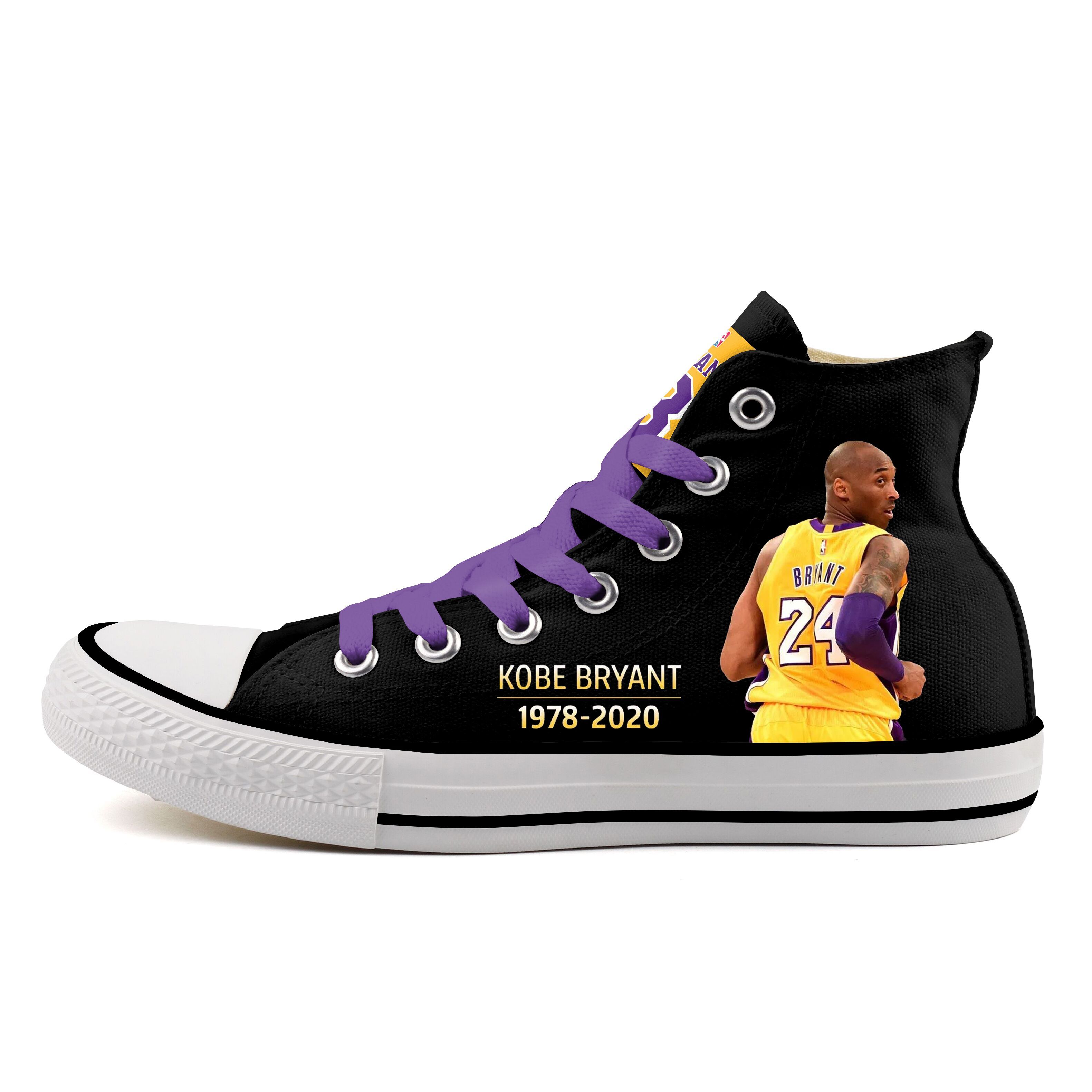 Women's and Youth Kobe Bryant Repeat Print High Top Sneakers 010